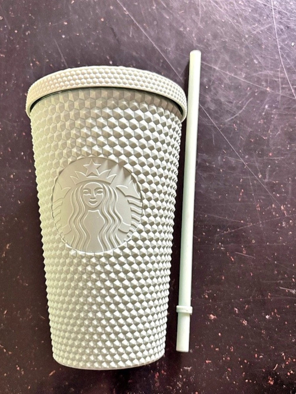 Starbucks Matte Mint Green Studded Cold Cup Tumbler 16 oz